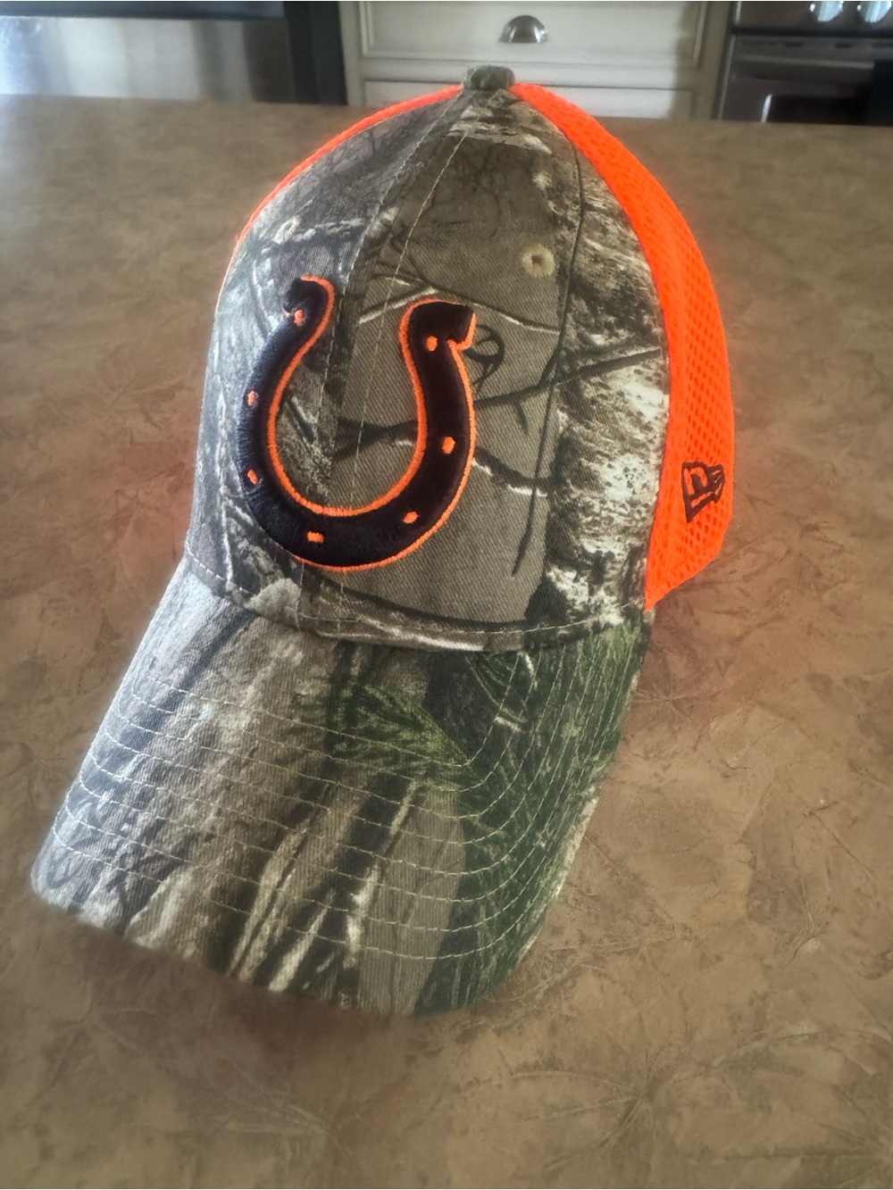 New Era Realtree Camo Baseball Cap with Orange Mesh